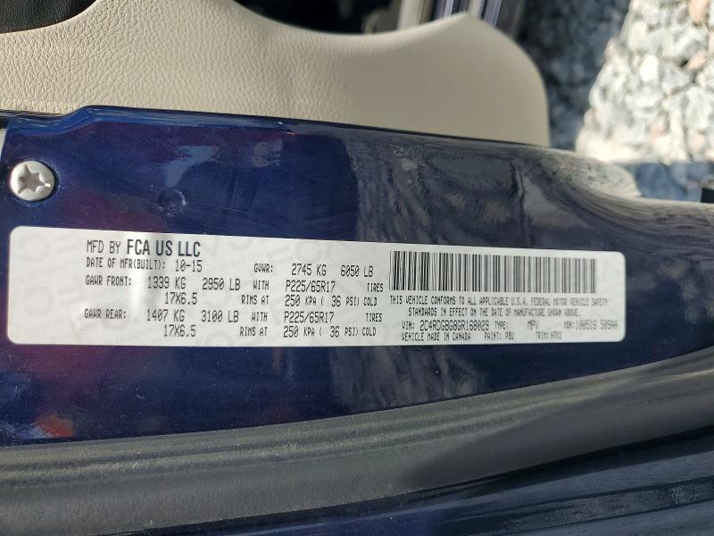 2016 Dodge Grand Caravan მანქანა იყიდება აუქციონზე, vin: 2C4RDGBG8GR168029, აუქციონის ნომერი: 53244236