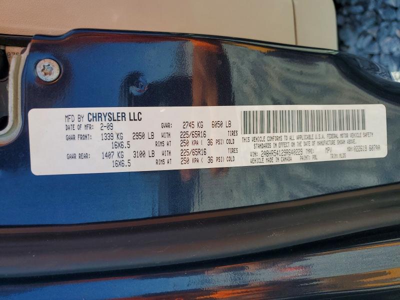 2009 Chrysler Town & Country მანქანა იყიდება აუქციონზე, vin: 2A8HR54129R640229, აუქციონის ნომერი: 51794566