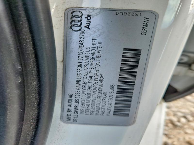 Aukcja sprzedaży 2012 Audi A6, vin: WAUGGAFC5CN150885, numer aukcji: 55140016
