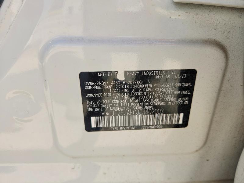 53321466 :رقم المزاد ، JF2SJAEC8EH402003 vin ، 2014 Subaru Forester مزاد بيع
