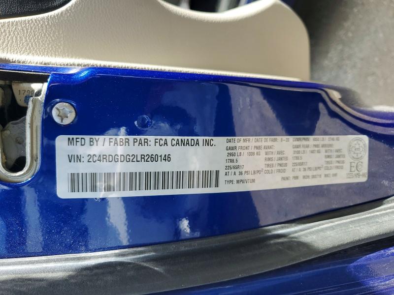 Продажа на аукционе авто 2020 Dodge Grand Caravan, vin: 2C4RDGDG2LR260146, номер лота: 52615836