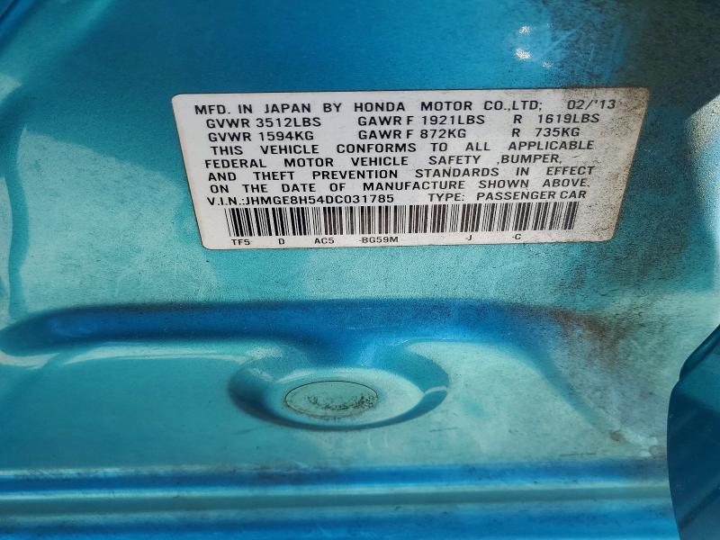Продаж на аукціоні авто 2013 Honda Fit, vin: JHMGE8H54DC031785, номер лоту: 52140976