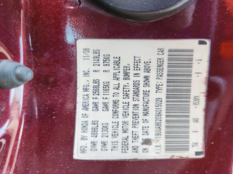 Aukcja sprzedaży 2009 Acura Tl, vin: 19UUA86209A015029, numer aukcji: 55131296