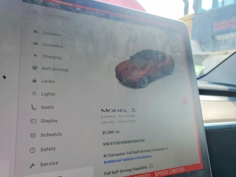 Aukcja sprzedaży 2021 Tesla Model 3, vin: 5YJ3E1EB6MF906790, numer aukcji: 53110656