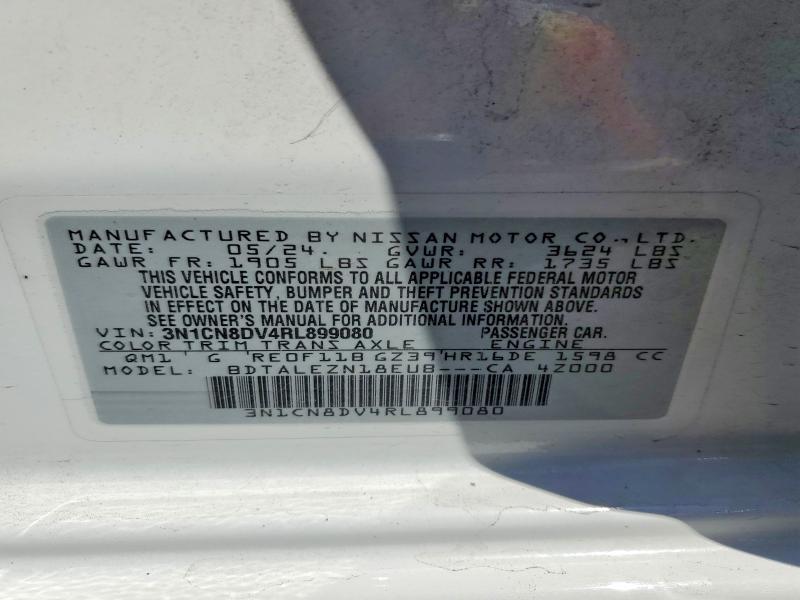 Aukcja sprzedaży 2024 Nissan Versa, vin: 3N1CN8DV4RL899080, numer aukcji: 55361816