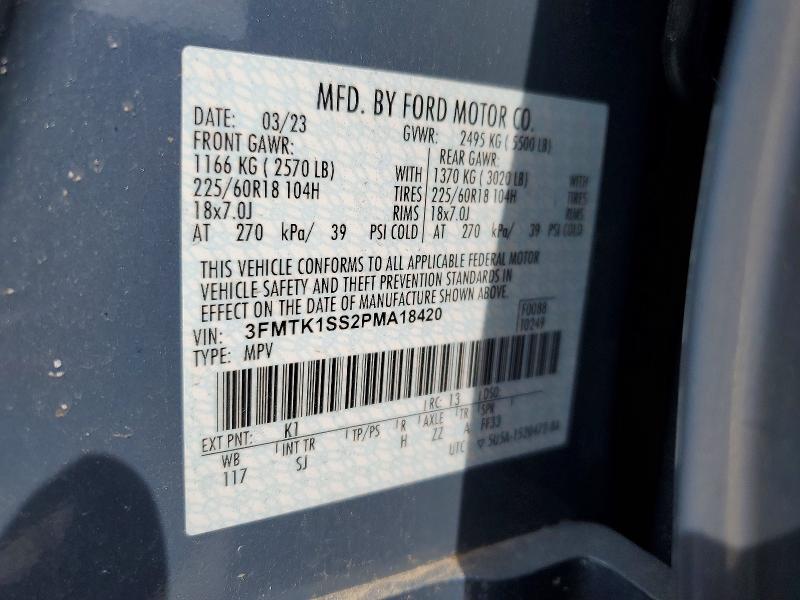 Продажа на аукционе авто 2023 Ford Mustang Mach-e, vin: 3FMTK1SS2PMA18420, номер лота: 52302056