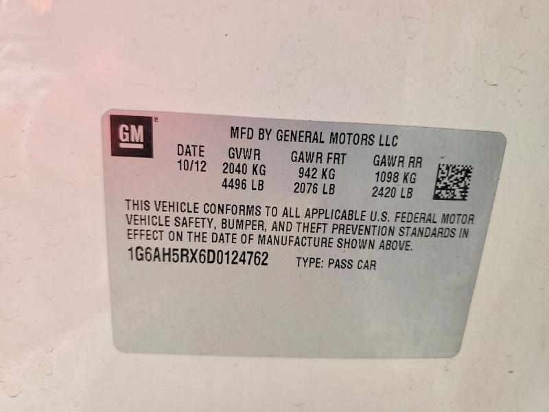 Продаж на аукціоні авто 2013 Cadillac Ats, vin: 1G6AH5RX6D0124762, номер лоту: 53326486