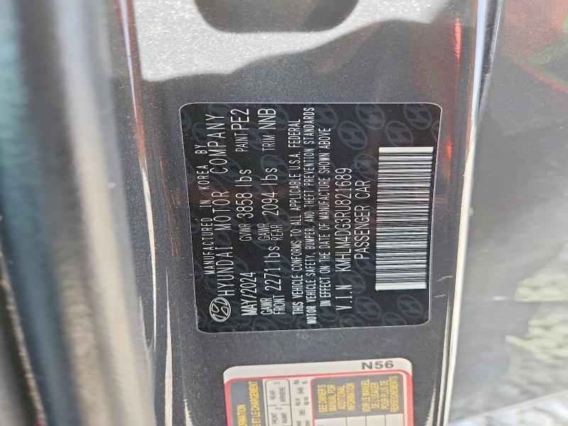 53896906 :رقم المزاد ، KMHLM4DG3RU821689 vin ، 2024 Hyundai Elantra مزاد بيع