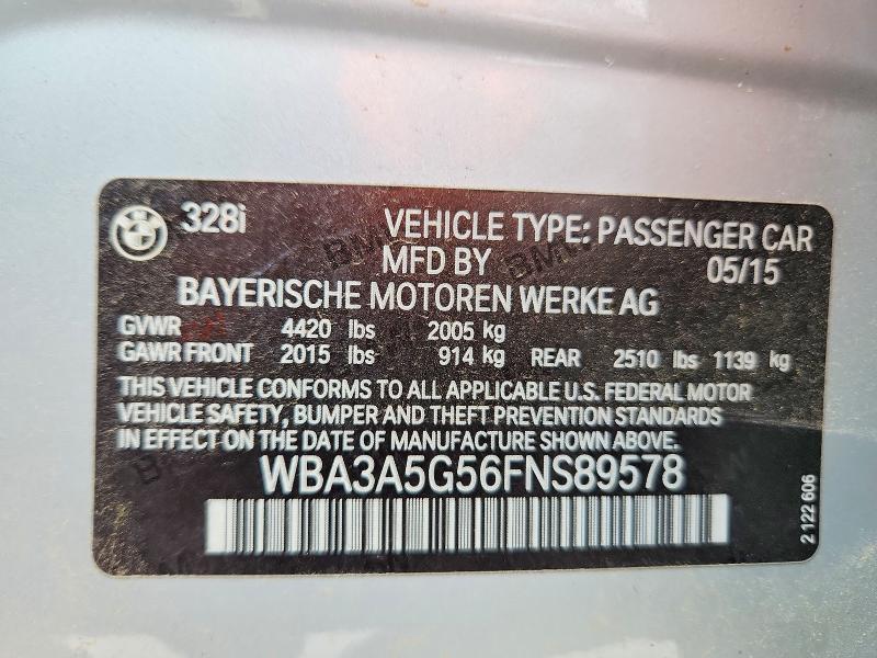 Aukcja sprzedaży 2015 Bmw 328, vin: WBA3A5G56FNS89578, numer aukcji: 51849736
