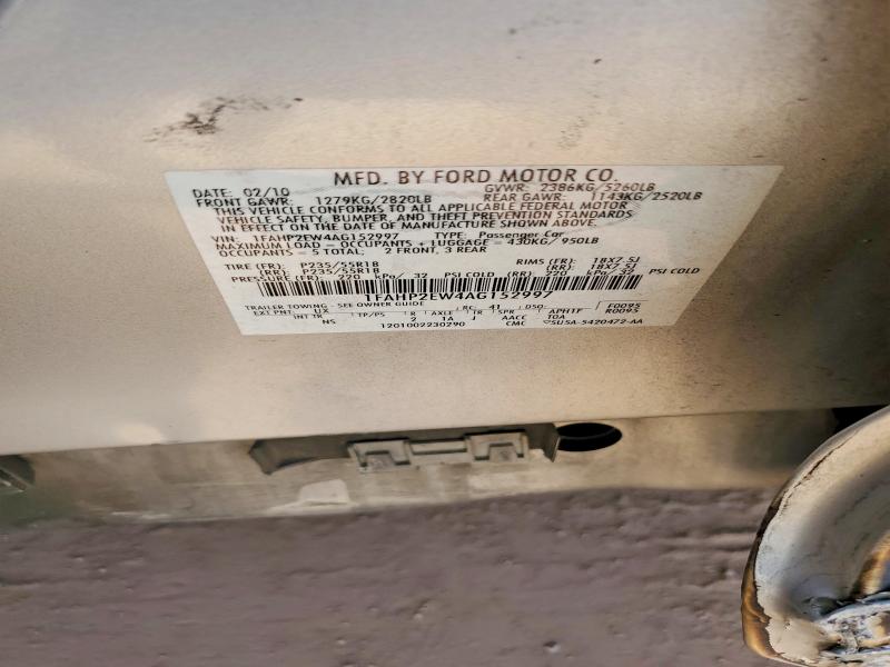 54080426 :رقم المزاد ، 1FAHP2EW4AG152997 vin ، 2010 Ford Taurus مزاد بيع