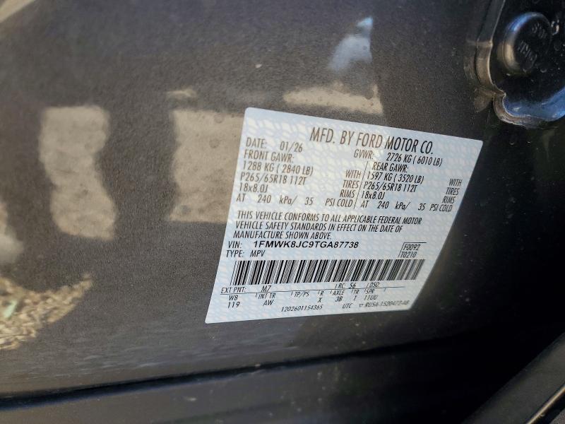 Продажа на аукционе авто 2026 Ford Explorer, vin: 1FMWK8JC9TGA87738, номер лота: 53390846