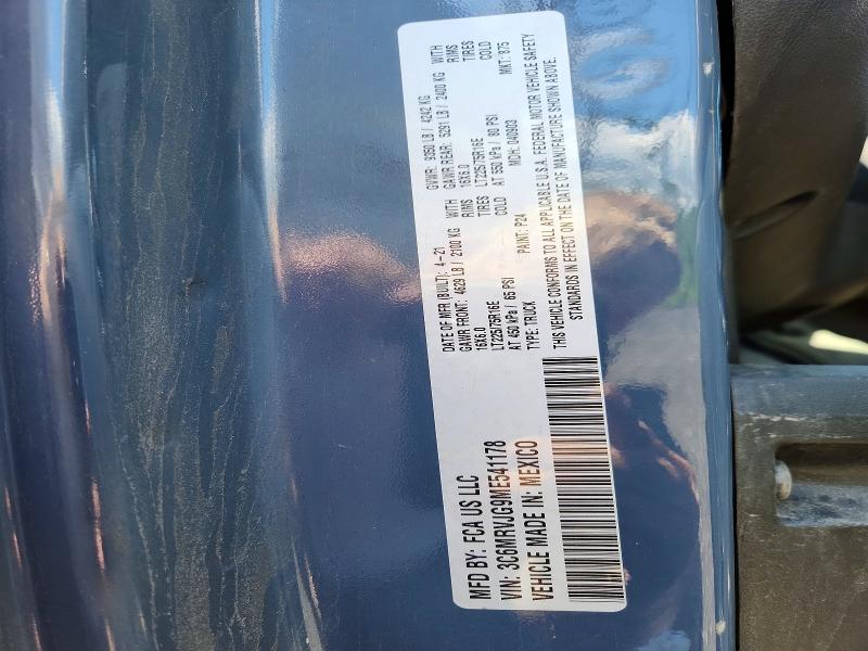Продаж на аукціоні авто 2021 Ram Promaster 3500, vin: 3C6MRVJG9ME541178, номер лоту: 54889246