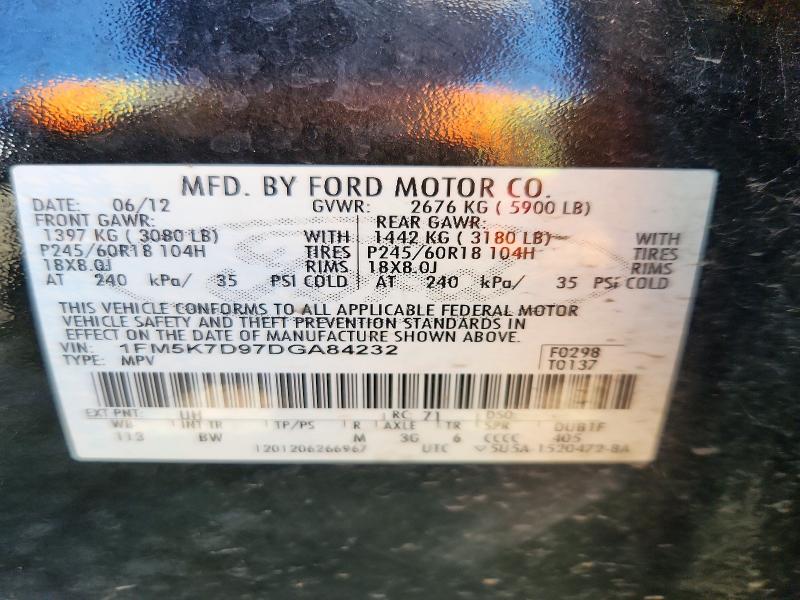 Auction sale of the 2013 Ford Explorer, vin: 1FM5K7D97DGA84232, lot number: 53096316