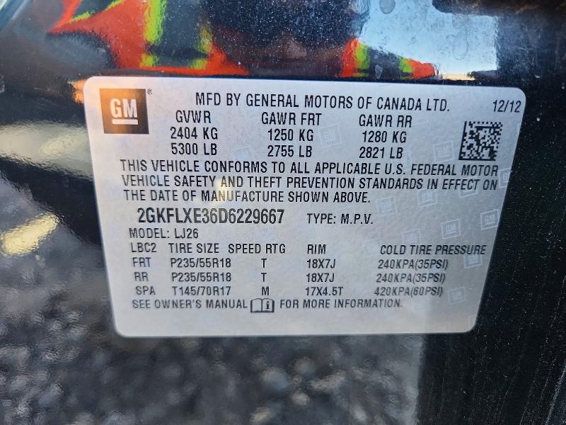 Продажа на аукционе авто 2013 Gmc Terrain, vin: 2GKFLXE36D6229667, номер лота: 55559606