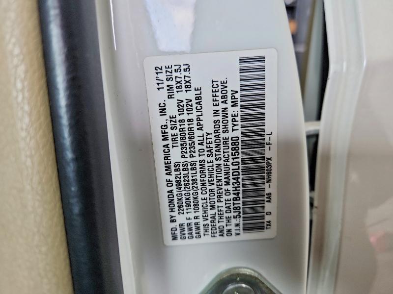2013 Acura Rdx მანქანა იყიდება აუქციონზე, vin: 5J8TB4H34DL015880, აუქციონის ნომერი: 53940496