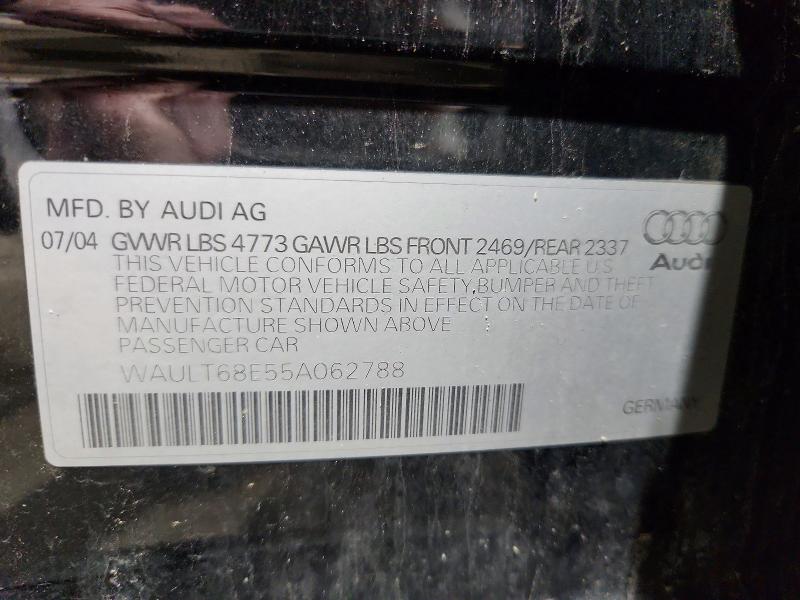 Продажа на аукционе авто 2005 Audi A4, vin: WAULT68E55A062788, номер лота: 51629876