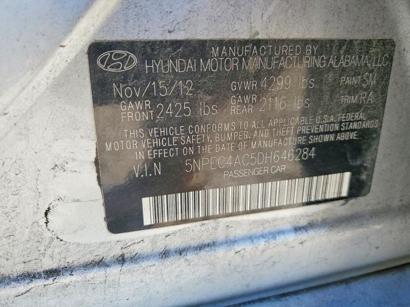 Aukcja sprzedaży 2013 Hyundai Sonata, vin: 5NPEC4AC5DH646284, numer aukcji: 53901696