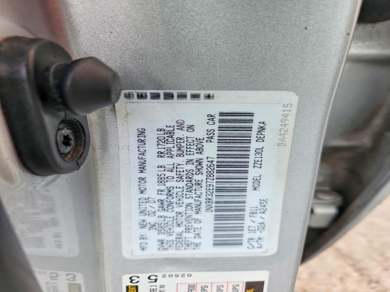 52818776 :رقم المزاد ، 1NXBR32E97Z882647 vin ، 2007 Toyota Corolla مزاد بيع