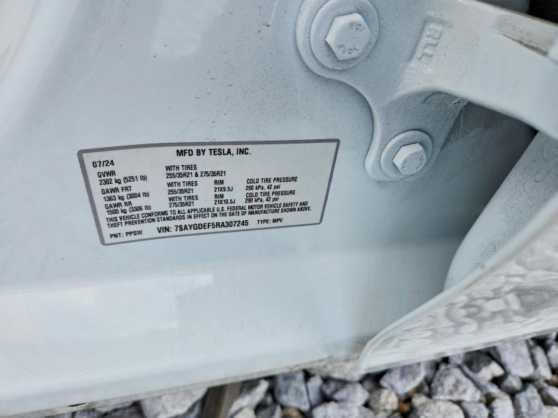 54726016 :رقم المزاد ، 7SAYGDEF5RA307245 vin ، 2024 Tesla Model Y مزاد بيع