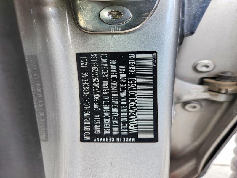 Aukcja sprzedaży 2012 Porsche Panamera, vin: WP0AA2A79CL017651, numer aukcji: 54278466