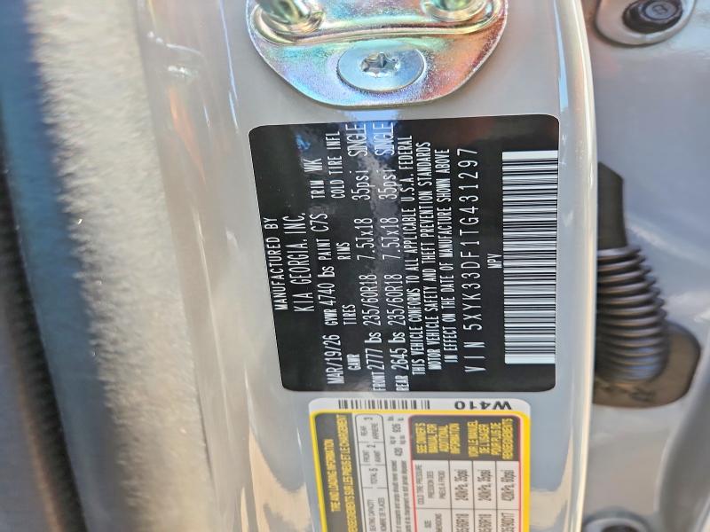55355886 :رقم المزاد ، 5XYK33DF1TG431297 vin ، 2026 Kia Sportage مزاد بيع