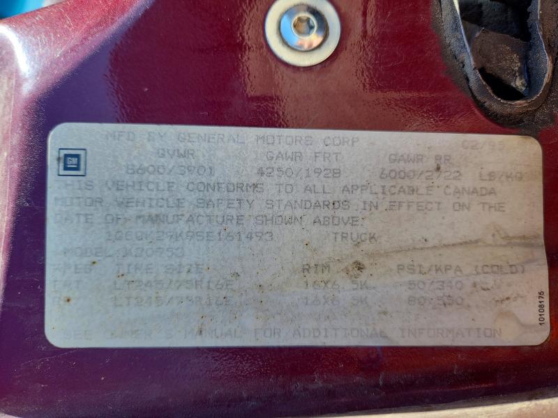Продажа на аукционе авто 1995 Chevrolet Gmt-400, vin: 1GCGK29K9SE161493, номер лота: 52383076