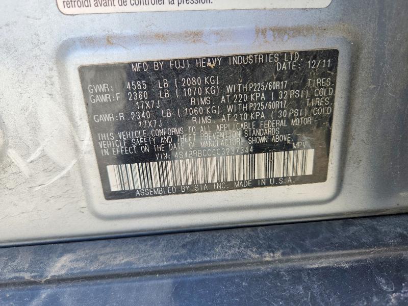 54531266 :رقم المزاد ، 4S4BRBCC0C3237344 vin ، 2012 Subaru Outback مزاد بيع