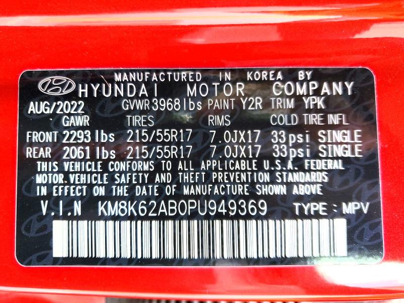 Aukcja sprzedaży 2023 Hyundai Kona, vin: KM8K62AB0PU949369, numer aukcji: 52169376