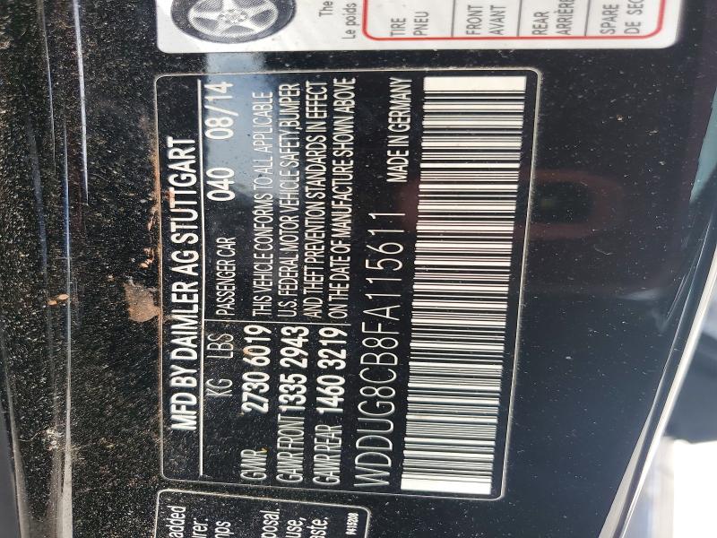 Aukcja sprzedaży 2015 Mercedes-benz S, vin: WDDUG8CB8FA115611, numer aukcji: 50283946