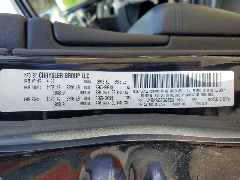 Aukcja sprzedaży 2011 Jeep Grand Cherokee, vin: 1J4RR4GG5BC680531, numer aukcji: 53823716