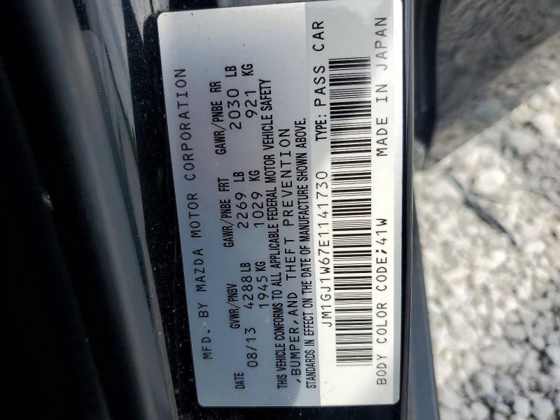 Продаж на аукціоні авто 2014 Mazda 6, vin: JM1GJ1W67E1141730, номер лоту: 51809276