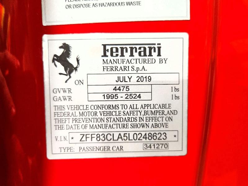 2020 Ferrari 812 Superfast მანქანა იყიდება აუქციონზე, vin: ZFF83CLA5L0248623, აუქციონის ნომერი: 54156996