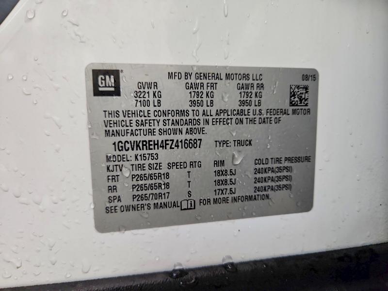 Aukcja sprzedaży 2015 Chevrolet Silverado, vin: 1GCVKREH4FZ416687, numer aukcji: 53034786