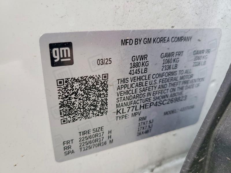 51957146 :رقم المزاد ، KL77LHEP4SC269823 vin ، 2025 Chevrolet Trax مزاد بيع
