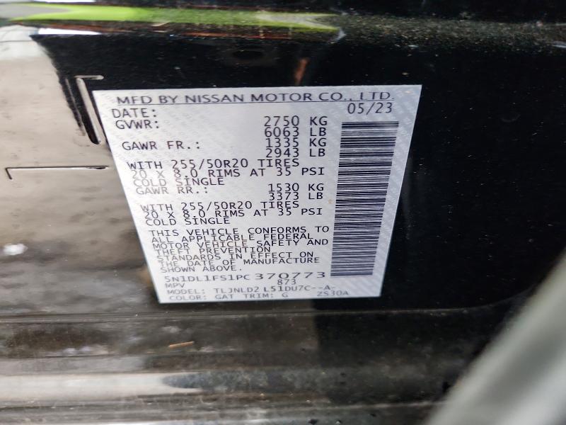 2023 Infiniti Qx60 მანქანა იყიდება აუქციონზე, vin: 5N1DL1FS1PC370773, აუქციონის ნომერი: 54177876