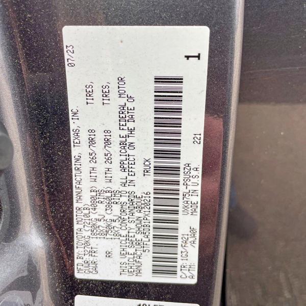 Aukcja sprzedaży 2023 Toyota Tundra, vin: 5TFLA5DB1PX120216, numer aukcji: 54929606