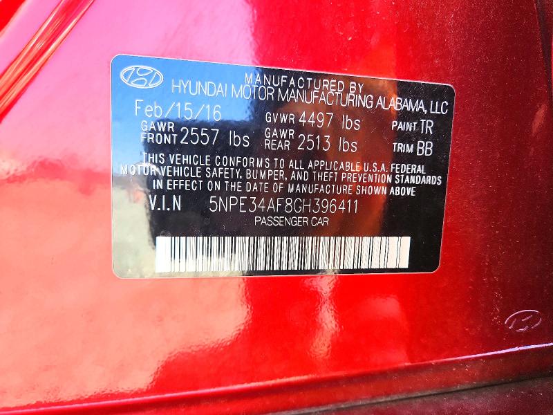 Продажа на аукционе авто 2016 Hyundai Sonata, vin: 5NPE34AF8GH396411, номер лота: 52747886