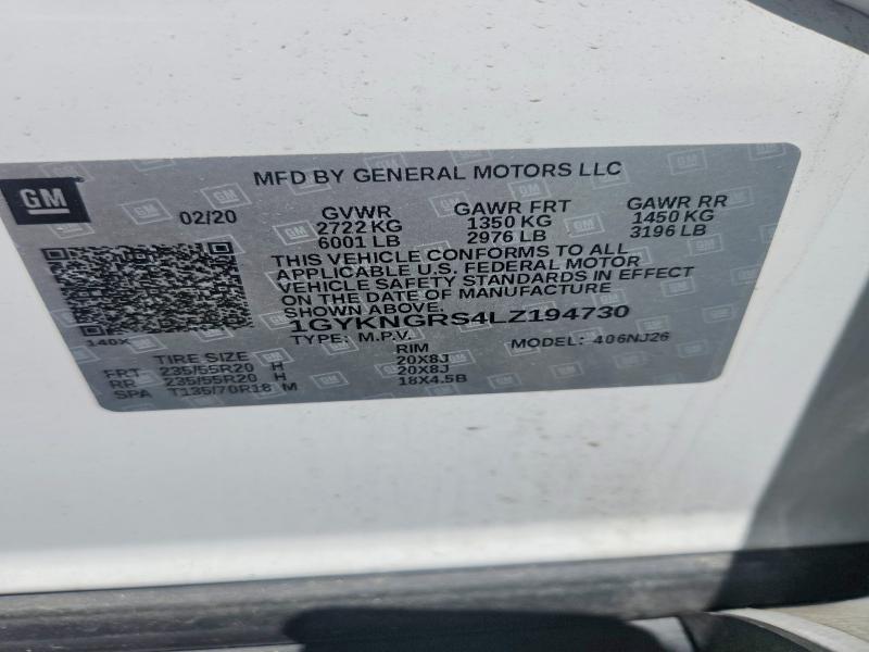 2020 Cadillac Xt5 მანქანა იყიდება აუქციონზე, vin: 1GYKNGRS4LZ194730, აუქციონის ნომერი: 53079006
