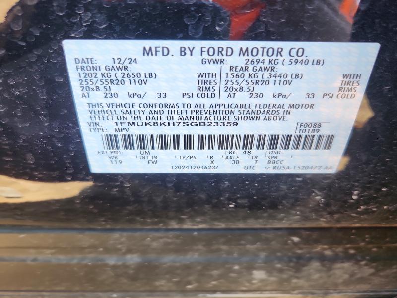 Продаж на аукціоні авто 2025 Ford Explorer, vin: 1FMUK8KH7SGB23359, номер лоту: 52409076