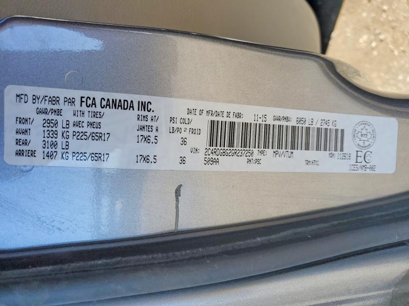 Продаж на аукціоні авто 2016 Dodge Grand Caravan, vin: 2C4RDGBG2GR237250, номер лоту: 52679246