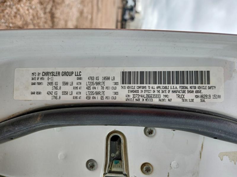 50459516 :رقم المزاد ، 3D73Y4HL2BG635933 vin ، 2011 Dodge Ram 3500 مزاد بيع