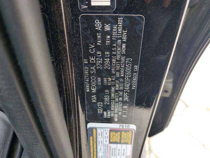 55217126 :رقم المزاد ، 3KPF24AD1PE600573 vin ، 2023 Kia Forte مزاد بيع