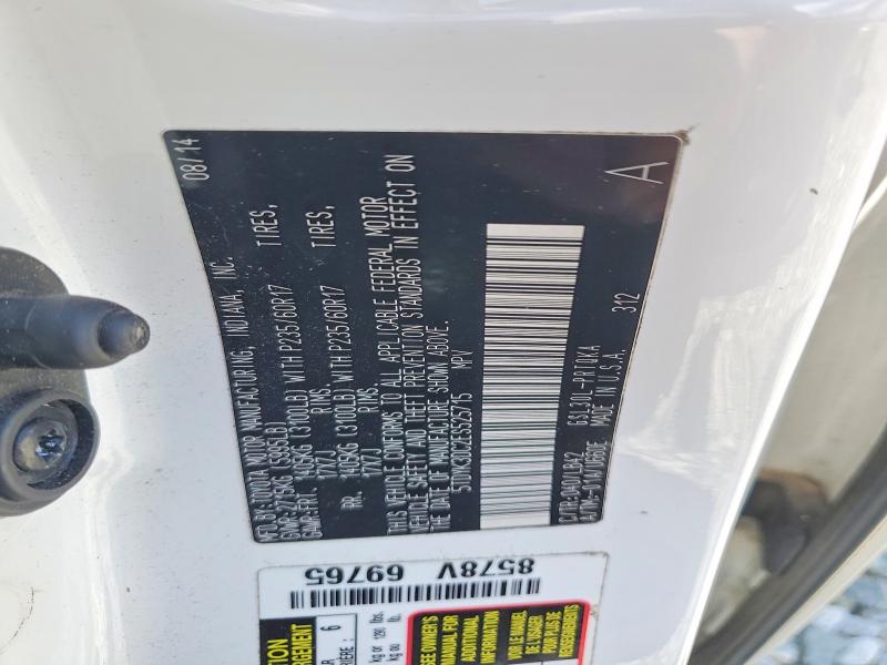 Aukcja sprzedaży 2014 Toyota Sienna, vin: 5TDYK3DC2ES525715, numer aukcji: 53770796