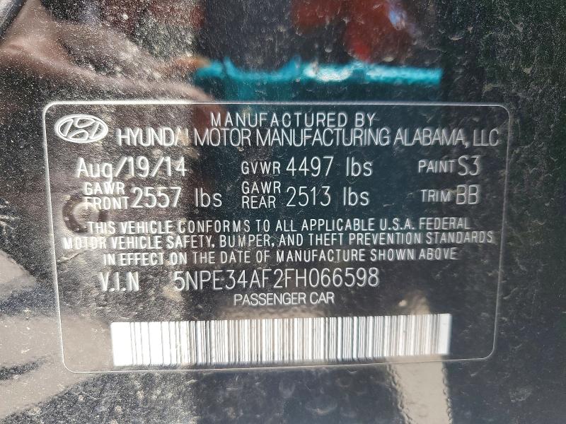 Aukcja sprzedaży 2015 Hyundai Sonata, vin: 5NPE34AF2FH066598, numer aukcji: 53410966