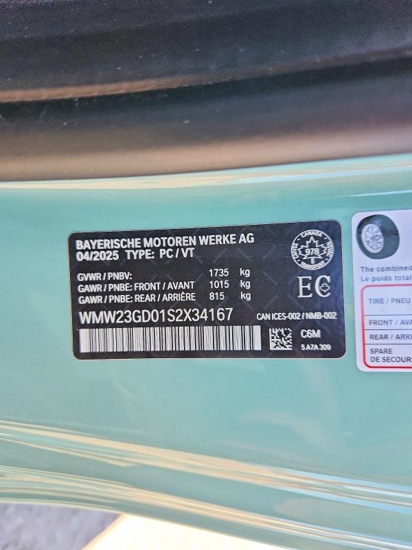 Продажа на аукционе авто 2025 Mini Cooper, vin: WMW23GD01S2X34167, номер лота: 53052616