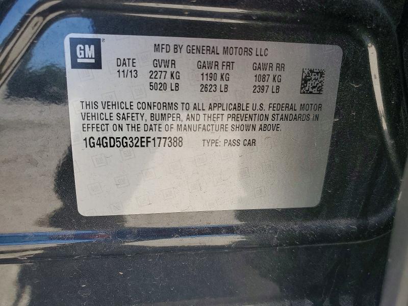 Aukcja sprzedaży 2014 Buick Lacrosse, vin: 1G4GD5G32EF177388, numer aukcji: 53415856