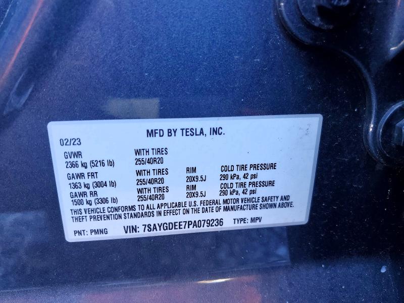 Aukcja sprzedaży 2023 Tesla Model Y, vin: 7SAYGDEE7PA079236, numer aukcji: 54448296