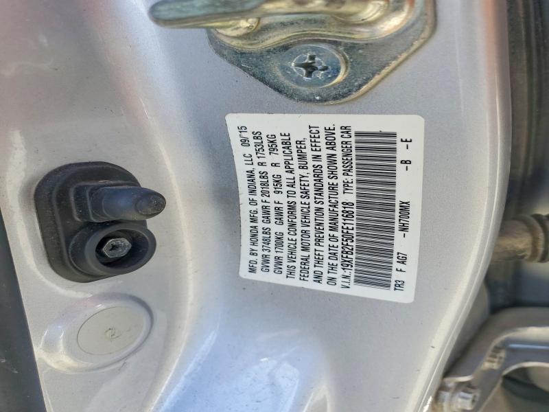 54996066 :رقم المزاد ، 19XFB2F50FE116818 vin ، 2015 Honda Civic مزاد بيع