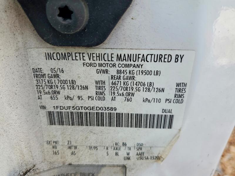 Продажа на аукционе авто 2016 Ford F550, vin: 1FDUF5GT0GED03589, номер лота: 50992796