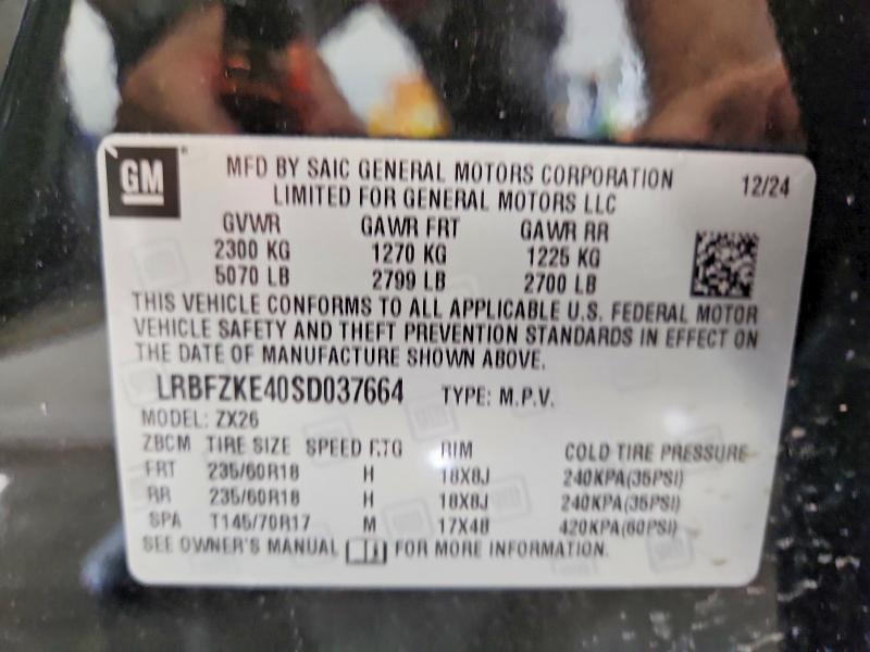 Продажа на аукционе авто 2025 Buick Envision, vin: LRBFZKE40SD037664, номер лота: 54686036